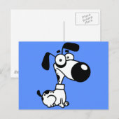 Carte Postale Chien noir et blanc (Devant / Derrière)