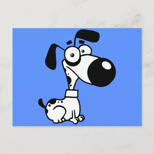 Carte Postale Chien noir et blanc (Devant)