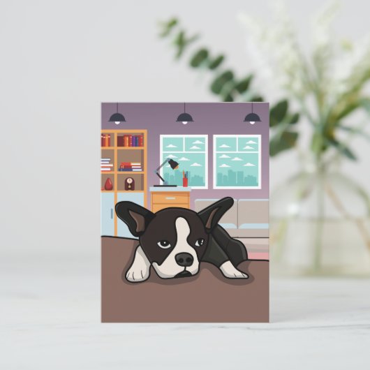 Carte Postale Chien pâle (Debout devant)