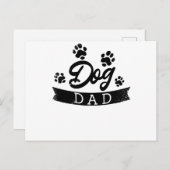 Carte Postale Chien Papa Drôle Design - Idée cadeau pour les pro (Devant / Derrière)