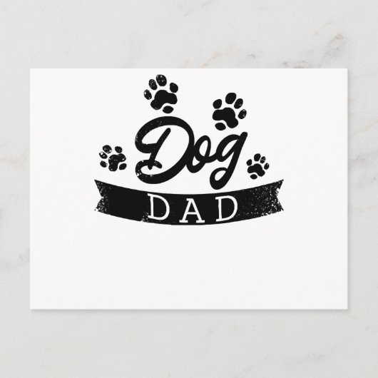 Carte Postale Chien Papa Drôle Design - Idée cadeau pour les pro (Devant)