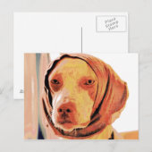 Carte Postale Chien patient (Devant / Derrière)