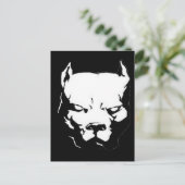 Carte Postale Chien Pitbull en colère (Debout devant)
