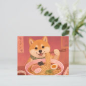 Carte Postale chien ramen (Debout devant)