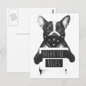 Carte Postale Chien rebelle (Devant / Derrière)