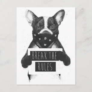 Carte Postale Chien rebelle