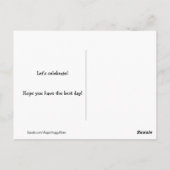 Carte Postale Chien Retriever doré avec ballons Anniversaire (Dos)