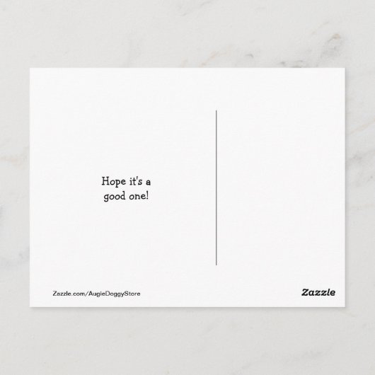 Carte Postale Chien Retriever doré avec friandise Joyeux Anniver (Dos)