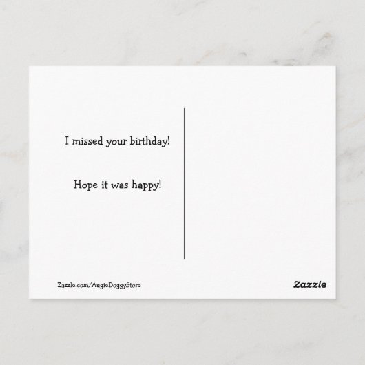 Carte Postale Chien Retriever Golden Avec Des Lunettes Anniversa (Dos)