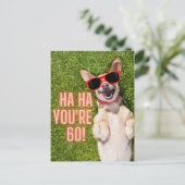 Carte Postale Chien riant 60e anniversaire (Debout devant)