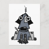Carte Postale Chien robot gris (Devant)