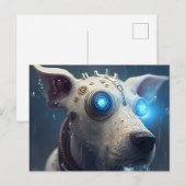 Carte Postale Chien Robotique (Devant / Derrière)