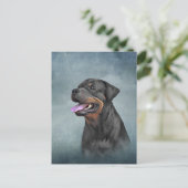 Carte Postale Chien Rottweiler (Debout devant)