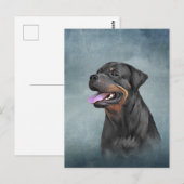 Carte Postale Chien Rottweiler (Devant / Derrière)