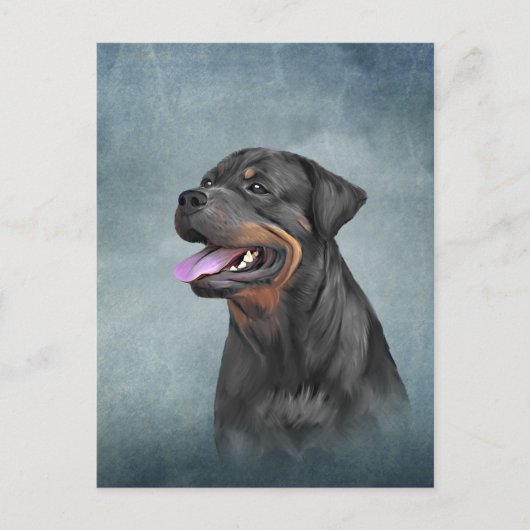 Carte Postale Chien Rottweiler (Devant)