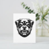 Carte Postale Chien Rottweiler  (Debout devant)