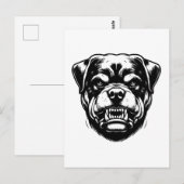 Carte Postale Chien Rottweiler  (Devant / Derrière)