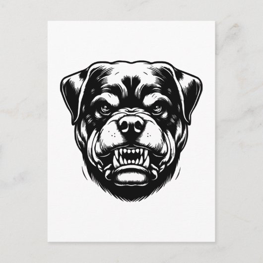Carte Postale Chien Rottweiler  (Devant)