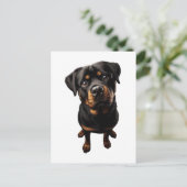 Carte Postale chien rottweiler (Debout devant)