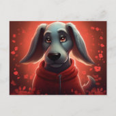 Carte Postale Chien Rouge (Devant)