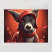 Carte Postale Chien Rouge (Devant)