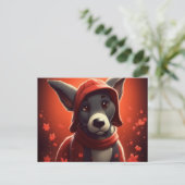 Carte Postale Chien Rouge (Debout devant)