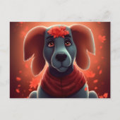 Carte Postale Chien Rouge (Devant)