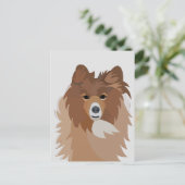 Carte Postale Chien Sheltie (Debout devant)