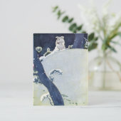 Carte Postale Chien sous pins neigeux (Debout devant)