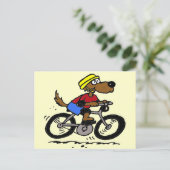 Carte Postale Chien sur vélo (Debout devant)