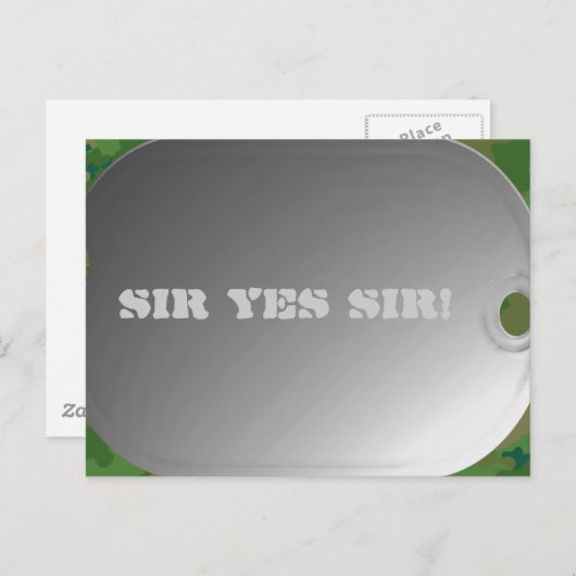 Carte Postale Chien Tag style camo (Devant / Derrière)