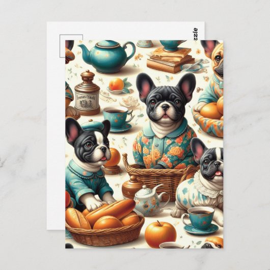 Carte Postale Chien-taureau vintage (Devant / Derrière)