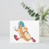 Carte Postale Chien-tête de football américain (Debout devant)