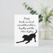 Carte Postale Chien Totem Animal Spirit Guide T-shirt Chien Logo (Debout devant)