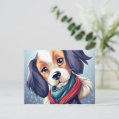 Carte Postale Chien Triste (Debout devant)