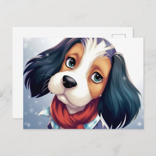 Carte Postale Chien Triste (Devant / Derrière)