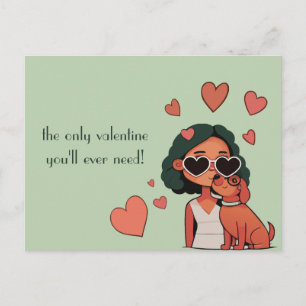Carte Postale Chien Valentine