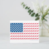 Carte Postale Chien vert patriotique (Debout devant)