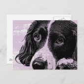 Carte Postale Chien vintage (Devant / Derrière)