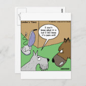 Carte Postale Chien VS. Nettoyeur de vide Drôle Cadeaux et Objet (Devant / Derrière)