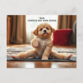 Carte Postale Chien Yoga (Devant)