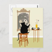 Carte Postale ChienPeintureCat (Devant / Derrière)