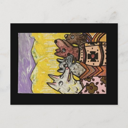 Carte Postale Chiens blancs indiens, Aspen Glow (Devant)