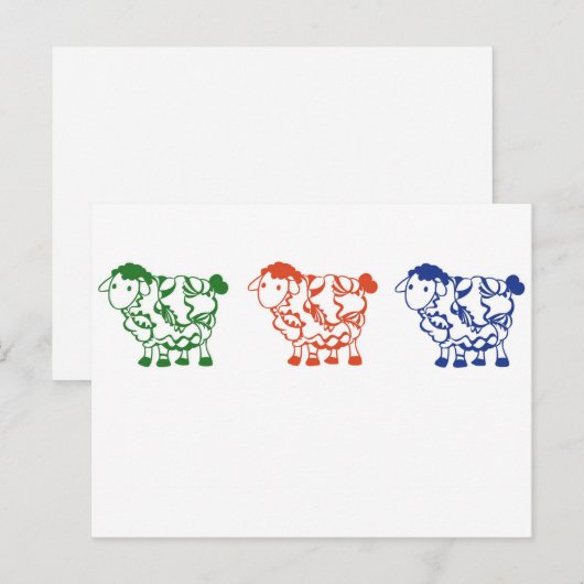 Carte Postale Chiens comptés (Devant / Derrière)