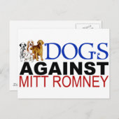 Carte Postale Chiens contre Mitt Romney (Devant / Derrière)