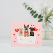 Carte Postale Chiens Dans L'Amour Enveloppe (Debout devant)