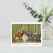 Carte postale Chiens de caniche (Debout devant)