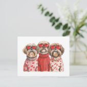 Carte Postale Chiens de Chih Tzu de la fête de Valentines (Debout devant)