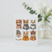 Carte Postale Chiens de Corgi gallois branchés (Debout devant)