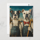 Carte Postale Chiens de ferme Americana Portrait (Devant / Derrière)